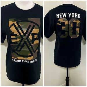 Express Men’s Camo XS Graphic “Brand That Unites” BACK New York Camo 30 T-Shirt